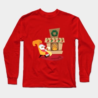 African American Santa sitting Long Sleeve T-Shirt